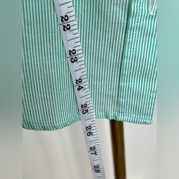 Everlane Green Pin Stripe Button Down Top NWT - Picture 6 of 7